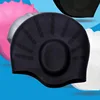 Waterproof Ear Protector Cap With No Wut Head Silicone High Quality Swimming Caps Children and Adults High Elasticity Diving Hat 2
