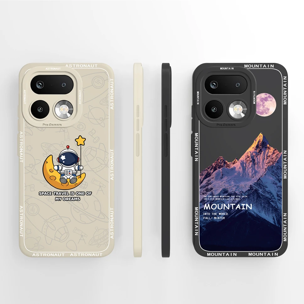 Lovely Cat Pattern Shockproof Full Coverage Liquid Silicone Phone Case