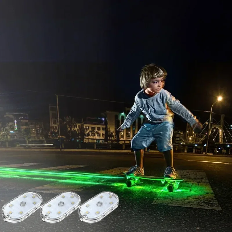 1-10PCS Rechargeable Skateboard LED Lights Longboard Underglow Glow Kit USB Powered Night Riding Safety Decor for Scooter Boards