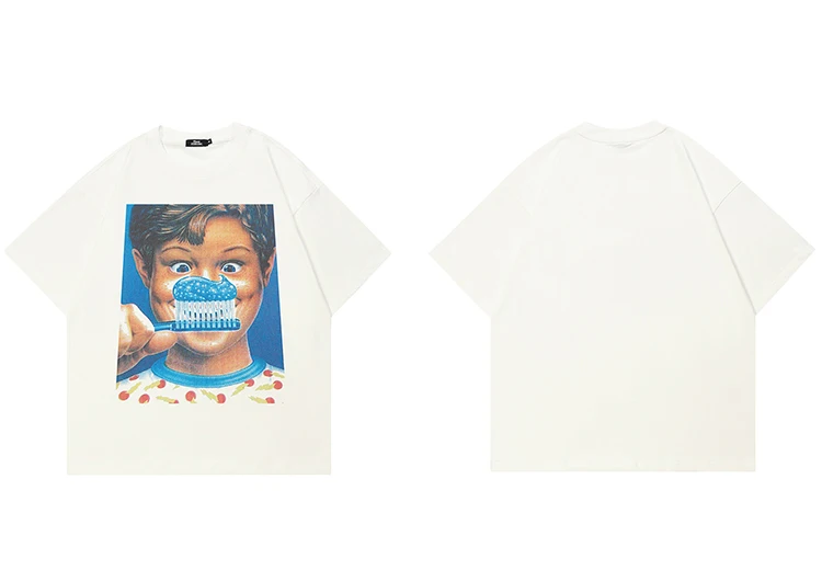 Retro Boy Toothbrush Graphic T-Shirt S867acbdebc3b4467bf6c155f85344cbdL