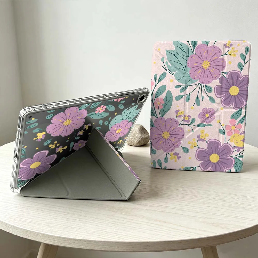 Luxurious Beautiful Flowers Soft Foldable Tablet Case