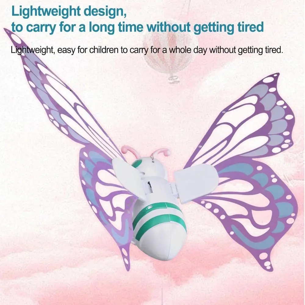 Leuchtende, leuchtende Feenflügel mit LED-Leuchten, verstellbare Träger, LED-Blumen-Feenflügel, bewegliche Schmetterlings-Engelsflügel – Detail 7