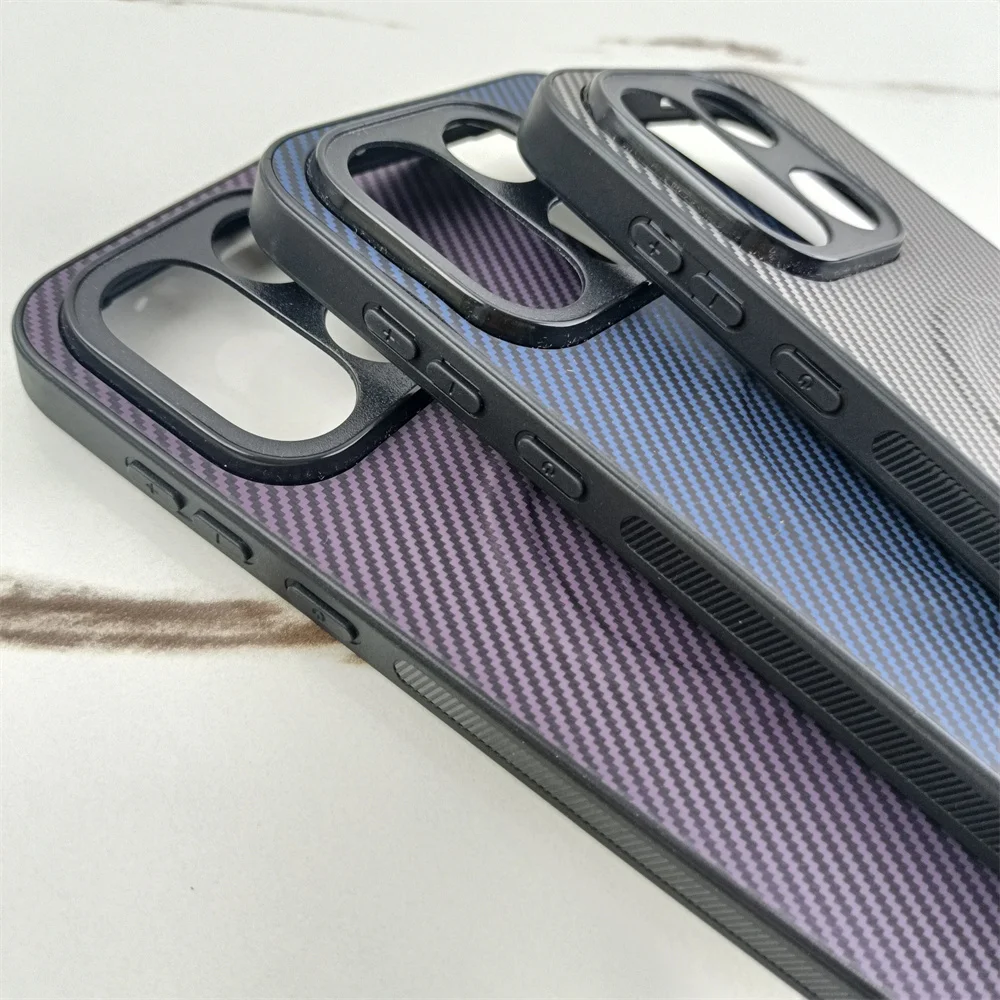 Magnetic Carbon Fiber Case with Lens Protection