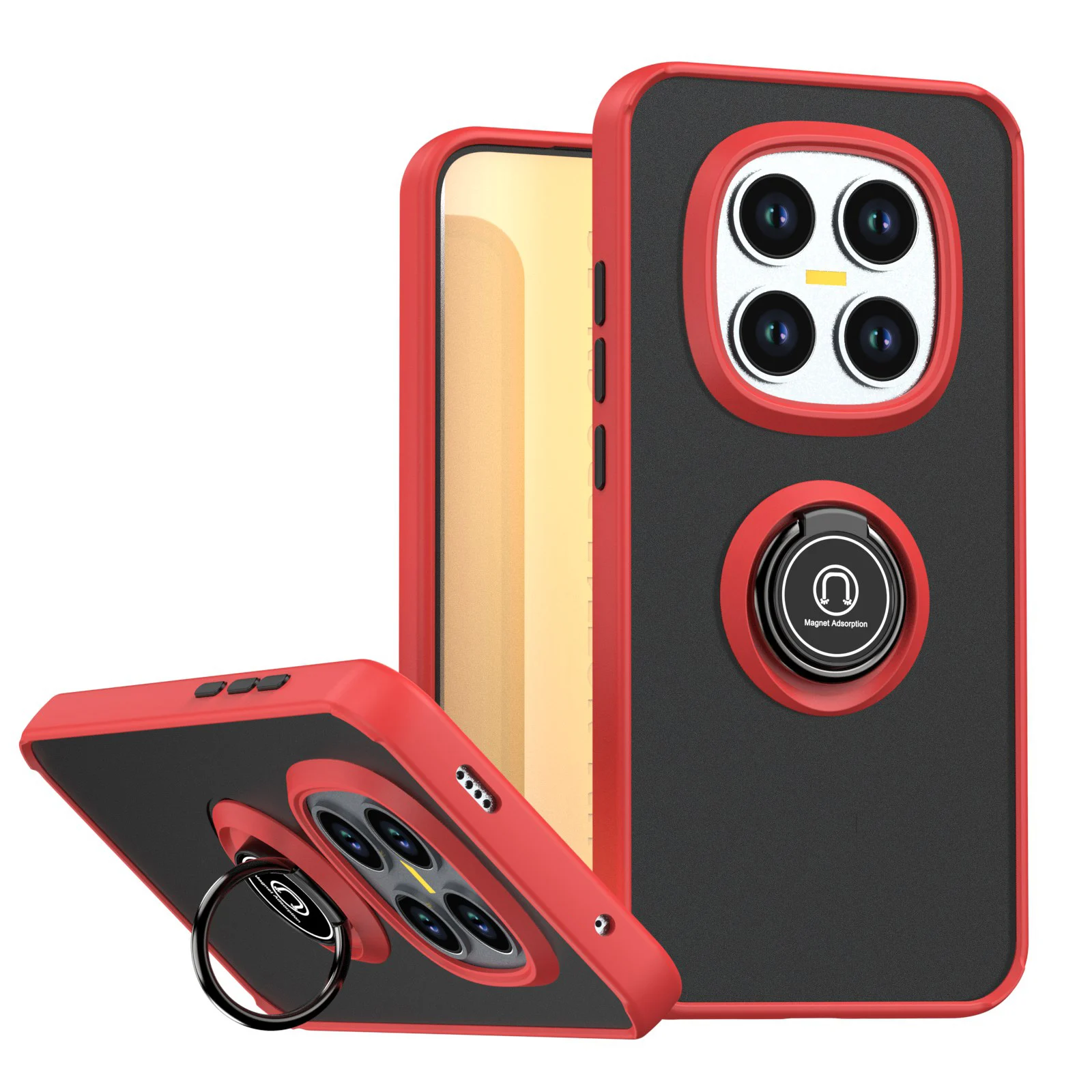 Matte Phone Case with Kickstand - Shockproof Protective Translucent Cover