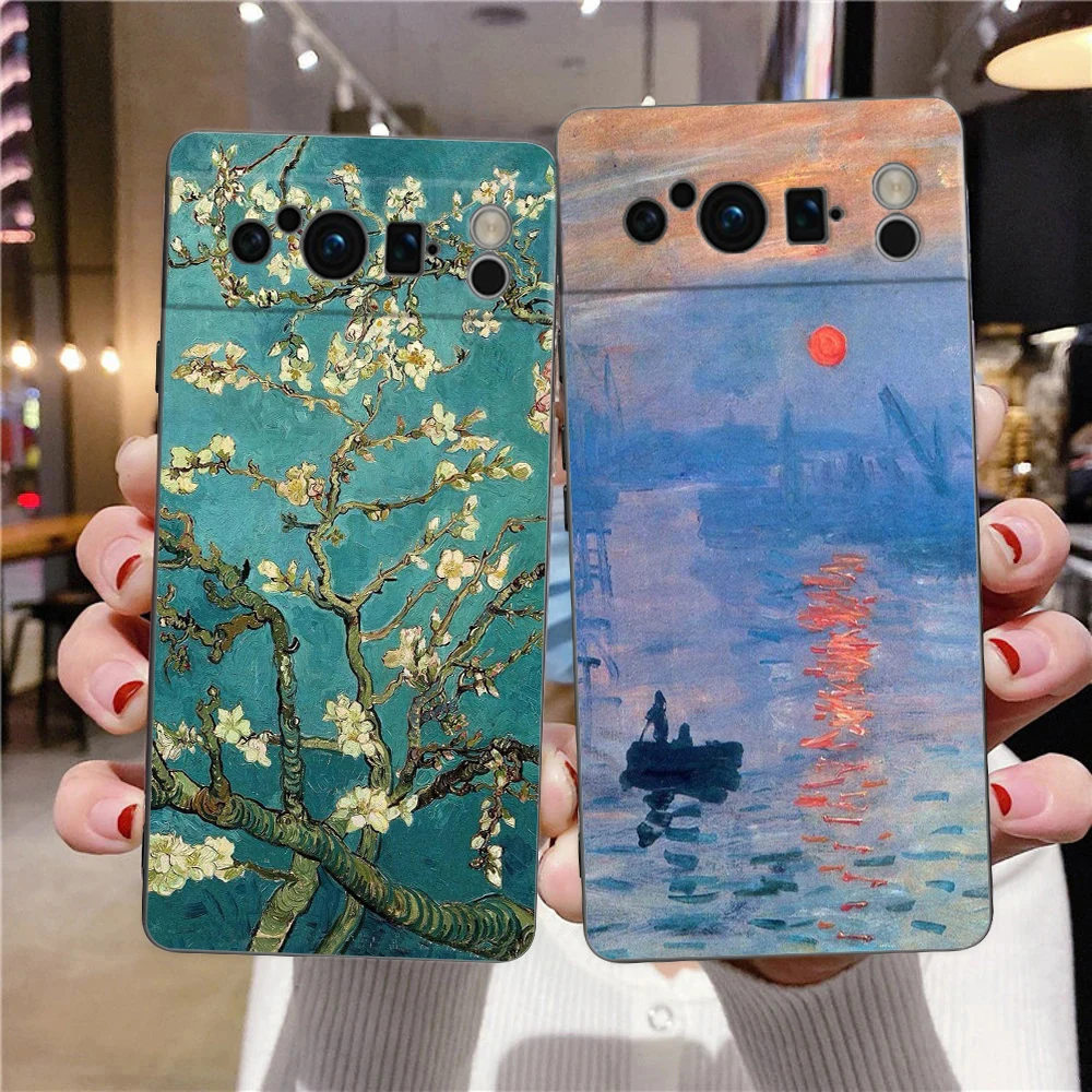 Claude Monet Garden Art Soft TPU Bumper Phone Case - Black Cover