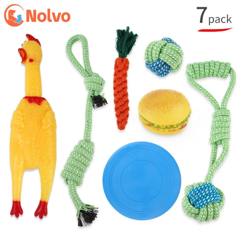 Dropship Pet Dog Toys For Large Small Dogs Toy Interactive Cotton Rope Mini Dog  Toys Ball