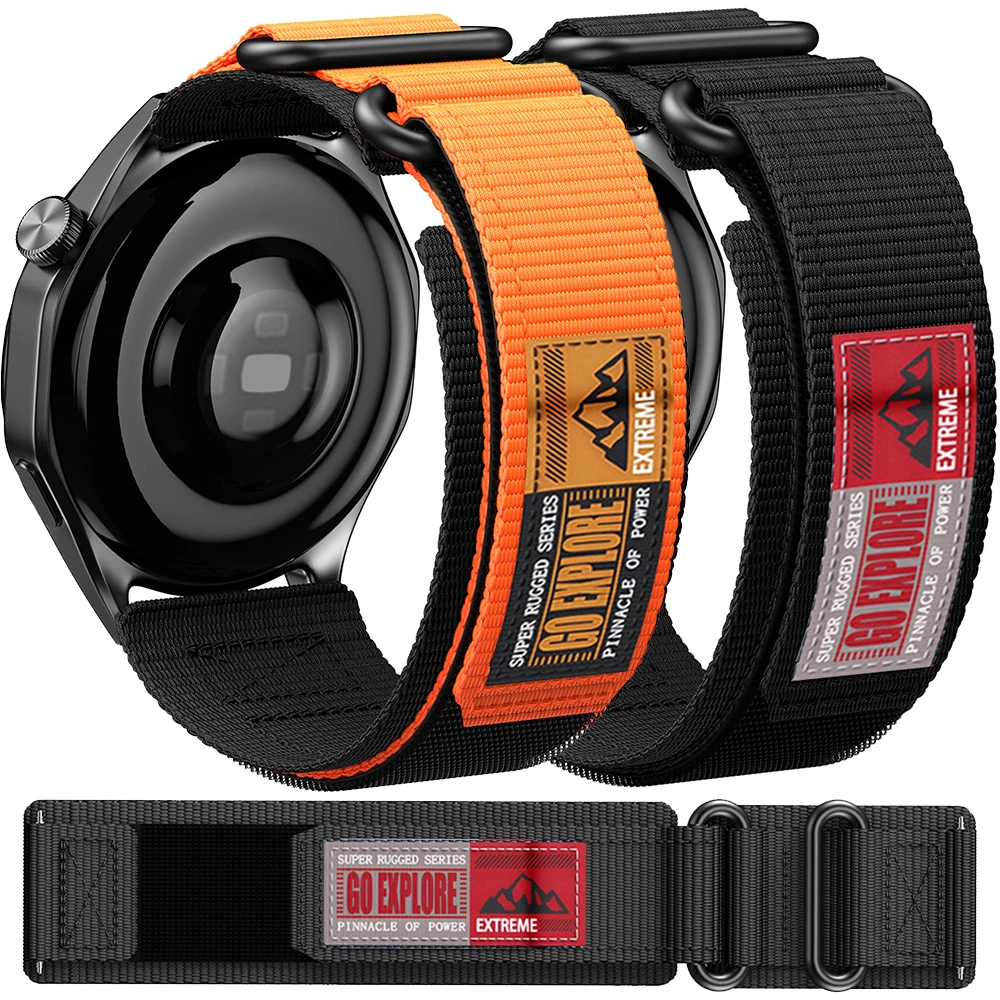 Nylon Velcro Loop Watch Strap, 22mm