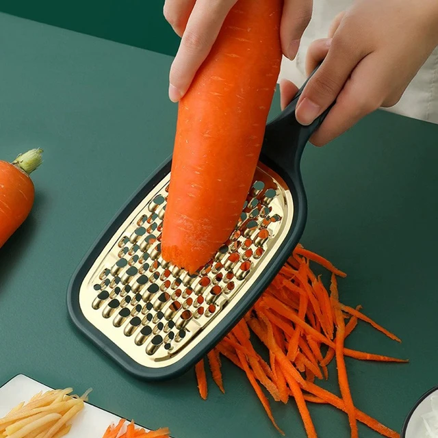 Grater for Korean Carrot - Wooden Korean Carrot Shredder - French Fry &  Korean Salad Grater with Two Sharp Blades, Hand