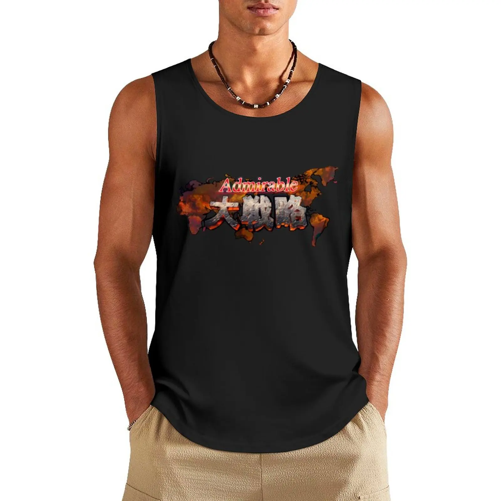 

Admirable Tactics Tank Top Men's sleeveless vest men anime clothes for men summer