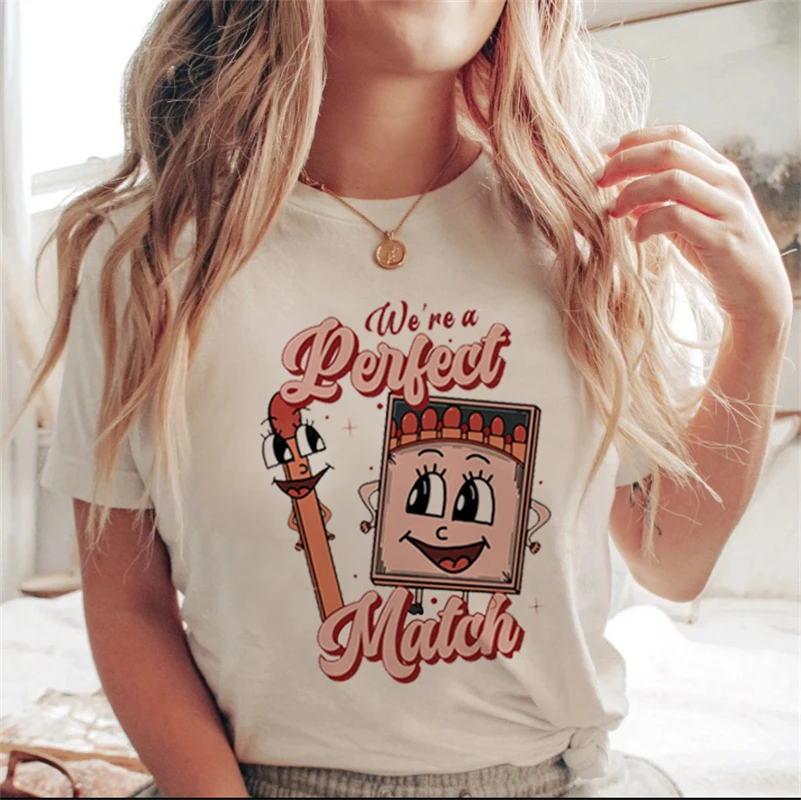 

Women Fashion Heart Leopard Love Kawaii Print Tshirt Women Crewneck Short-sleeve Female T Shirt Summer Kawaii Printed T-shirts