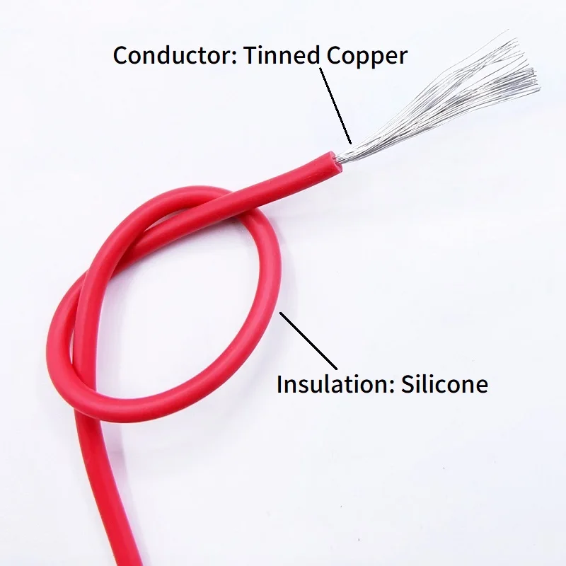 5M/10M Copper Wire 32 30 28 26 24 22 20 18 16 14 12 10 AWG Soft Silicone UL3239 Insulated 3KV Flexible DIY LED Electronic Cable