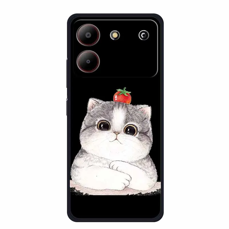 Cute Cartoon Cat Black Silicone Soft Phone Case - Stylish Protective Back Cover