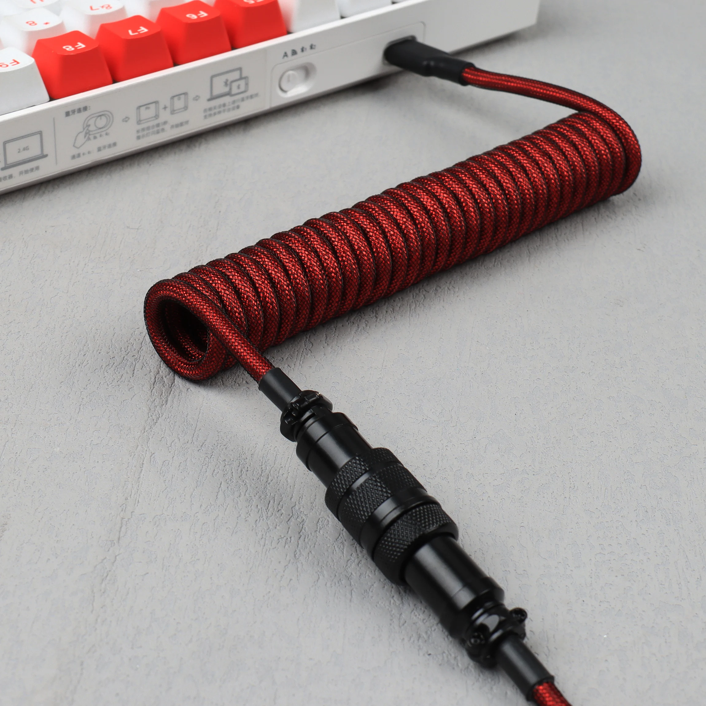 Enrolado Aviador Cabo Gx16 Usb c Teclado Cabo Espiral pc Desk Acessórios Conector para pc - Imagem 3