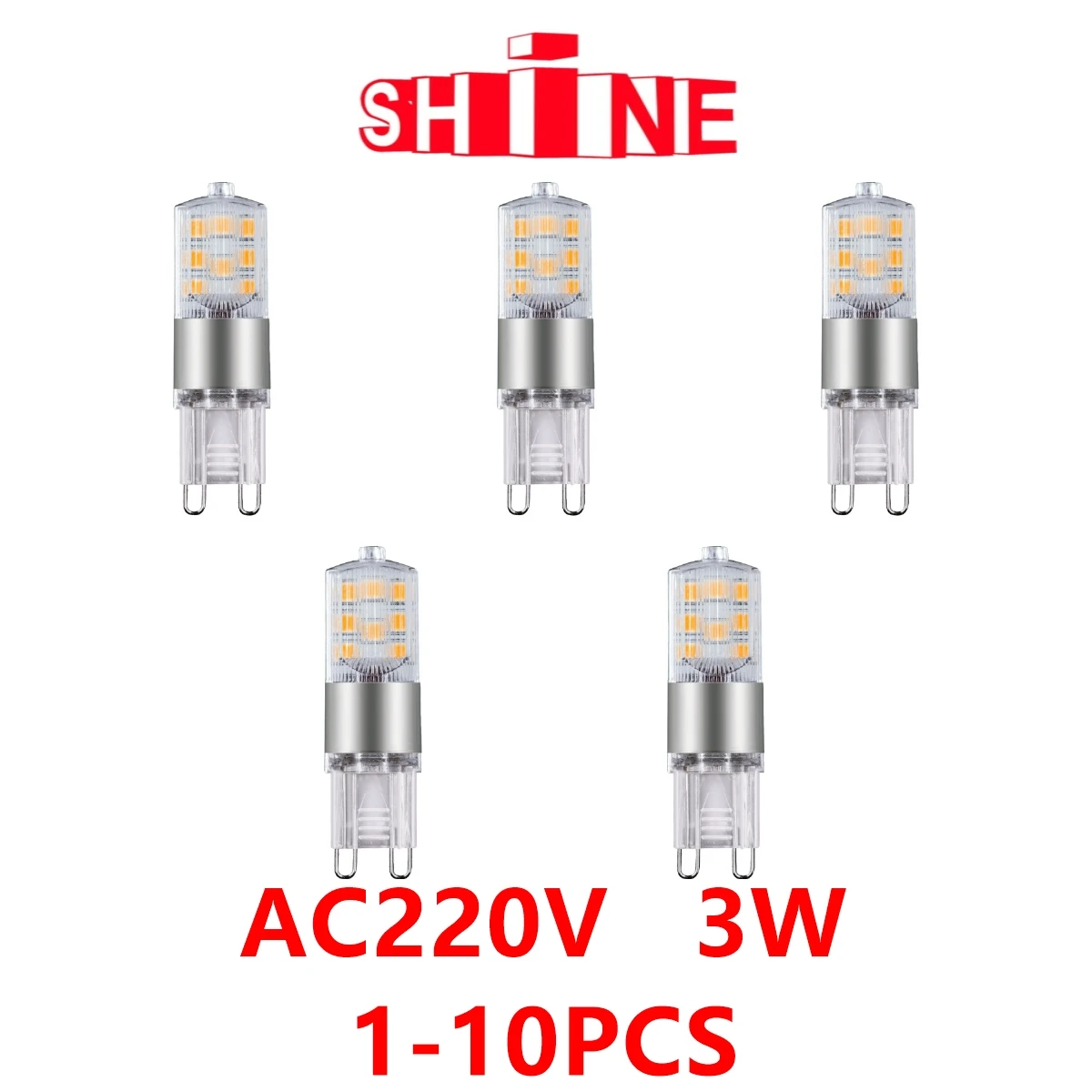 

LED in - line G9 AC220V 3W non-strobe warm white light suitable for chandelier crystal lamp can replace 50 watt halogen lamp