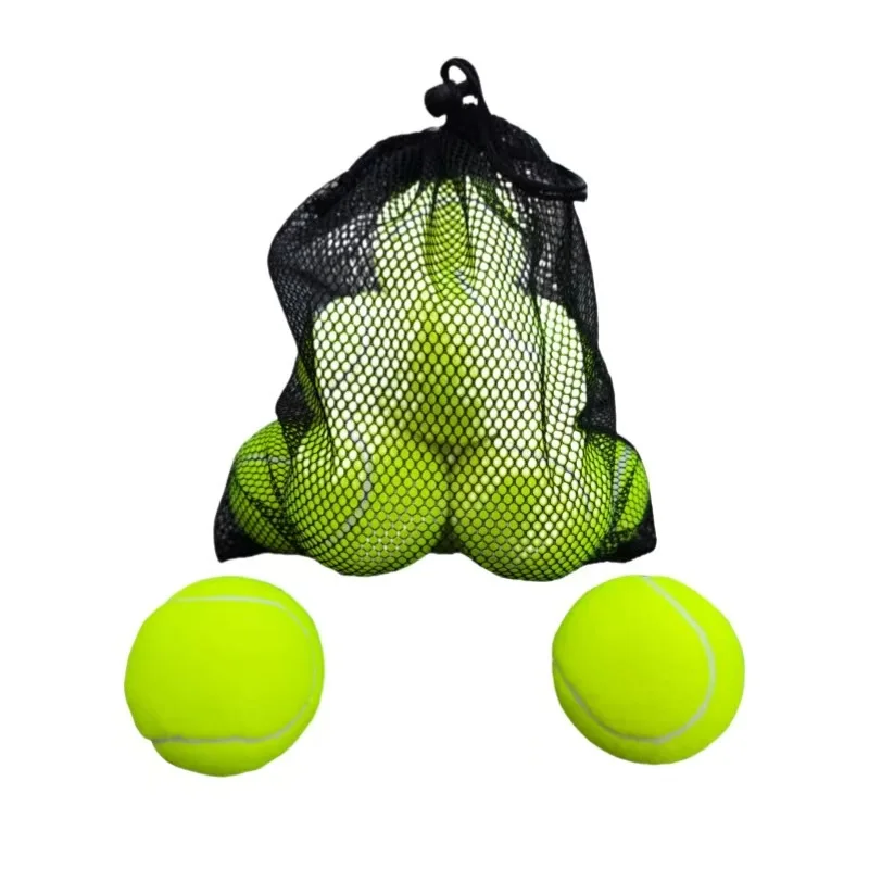 Tennis Balls with Mesh Carry Bag High Elasticity Pet Dog Playing Balls Outdoor Training Sports Competition 3/6/12pcs tennis balls