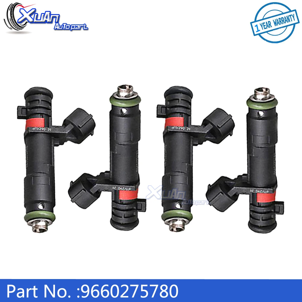 4 peças do Injector de Combustível OEM 9660275780 Para Peugeot 307 407 508  408 308 8073008 Citroen C4 C5 C6 C8 - AliExpress