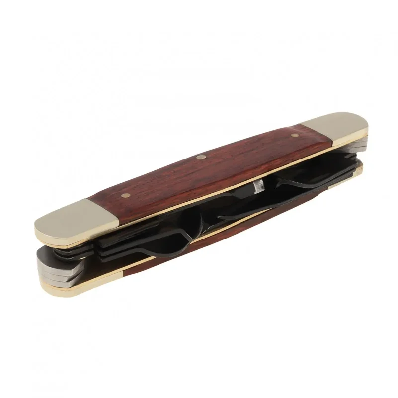Taglierino Tascabile Pieghevole Multiuso in Legno e Acciaio SK5, Strumento da Taglio Portatile per Campeggio/Arredamento Casa - immagine 2