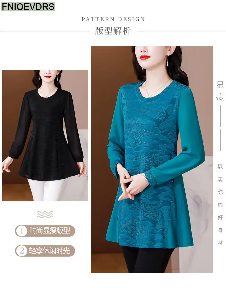 L-5XL Loose Clothes 2024 Women Spring Long Sleeve Elegant Ruffles Shirts Casual Retro Floral Tunic Peplum Tops And Blouses