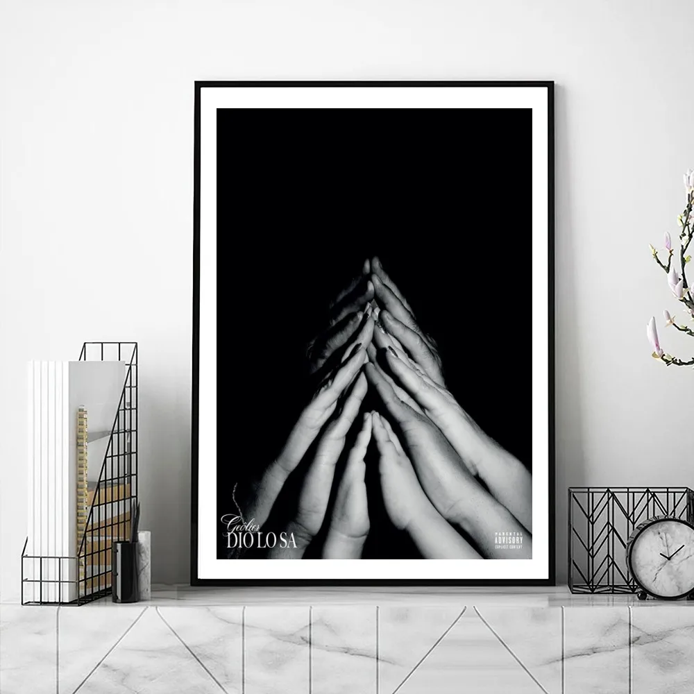 Geolier DIO LO SA Singer Poster Gallery Prints Self Adhesive Home Decor Decoration Wall Decals Living Room Sticker