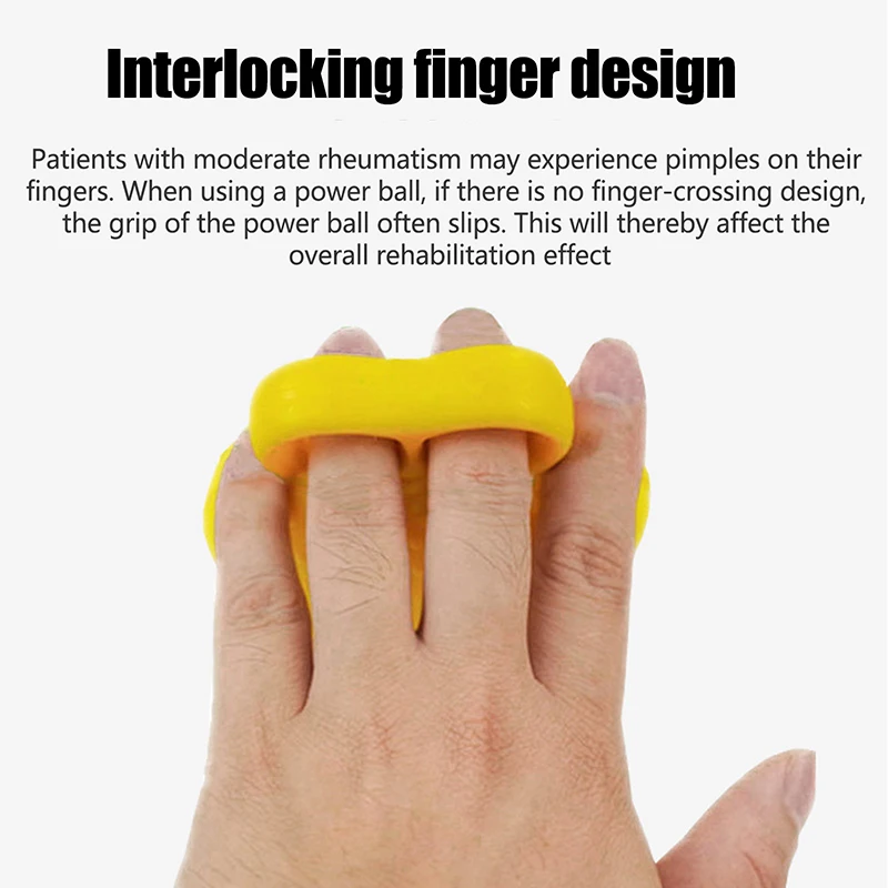 1PC Hand Finger Stärker Physiotherapie Ball für Ältere Schlaganfall Erholung Arthritis Relief Grip Übung Werkzeug – Detail 7