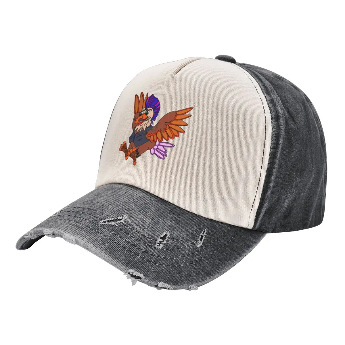 

Hawk with Mohawk Baseball Cap New Hat Mountaineering Golf Wear Snap Back Hat Baseball For Men Women's