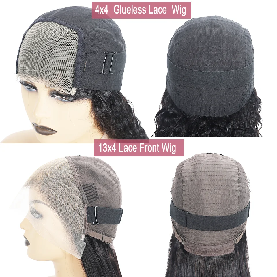 Curly Wigs Human Hair Lace Frontal Wig 13x4 Lace Front Human Hair Wigs Water Wave 250 Density 4x4 Closure Wig