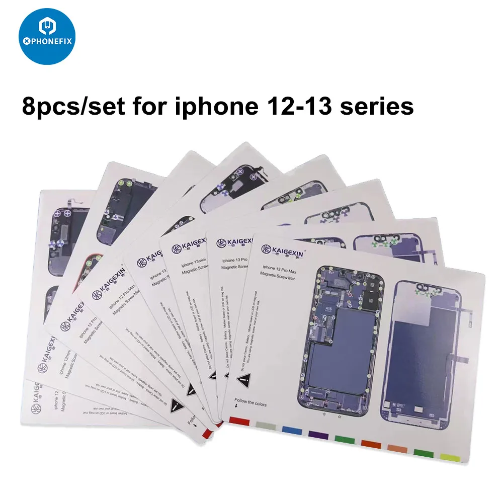 

Magnetic Screw Mat Small Parts Organizer Screws Work Mat for iPhone 6-X 11 12 13 mini 14 15 Pro max Holding Sucking Project Mat