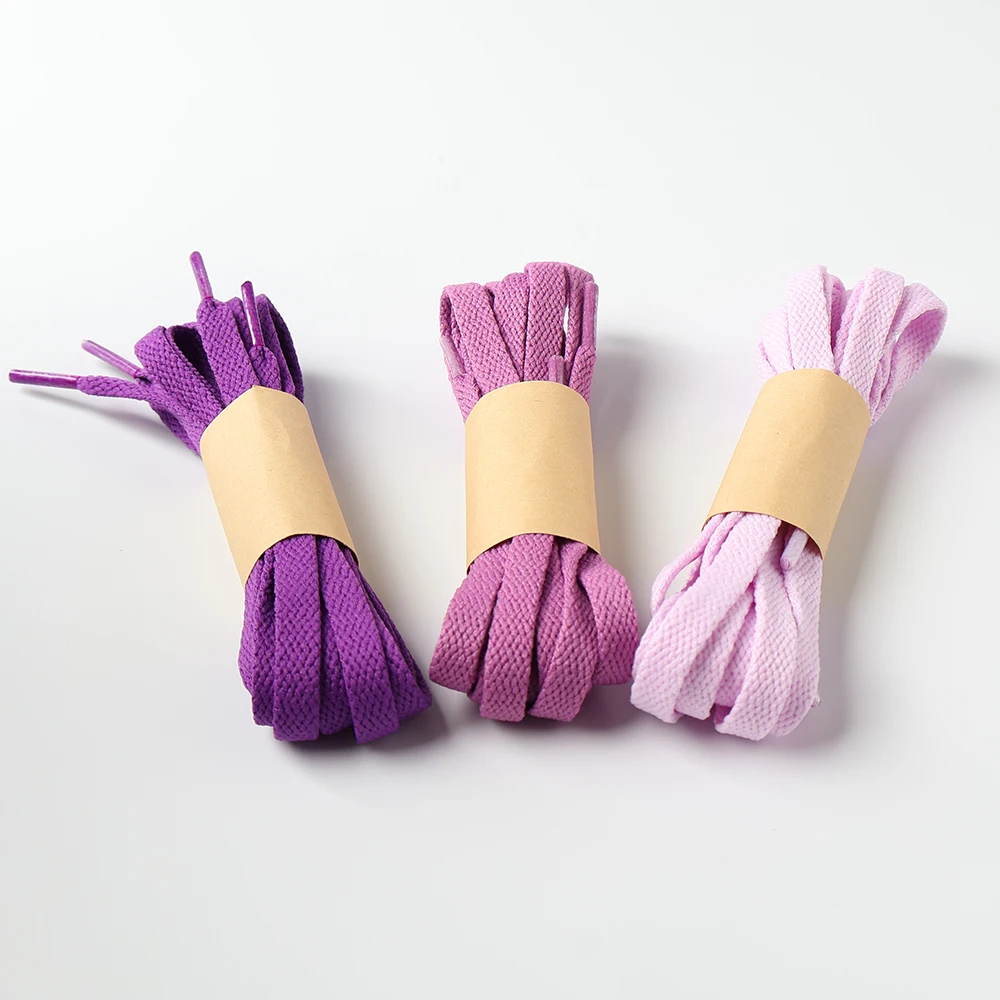 Flat Elastic Shoelaces for Women/Men 100/120/140/160cm Sneakers/Canvas Shoes Purple/Violet/Lavender
