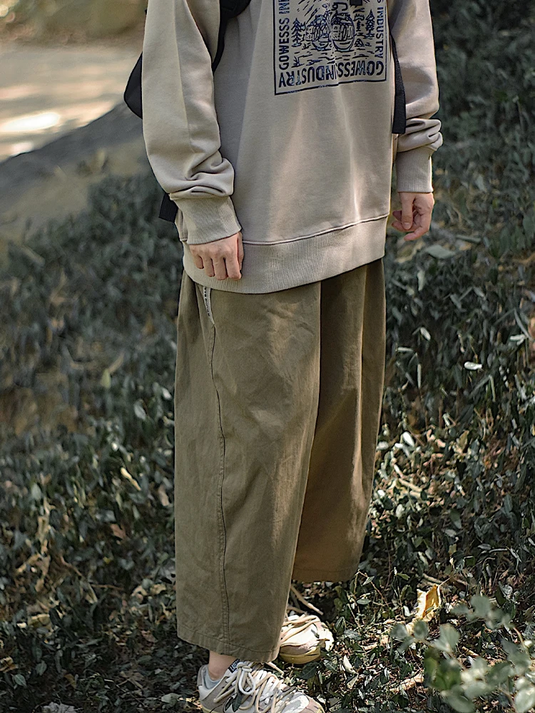 y Retro Workwear Pants ex Loose Wide Leg Casual Straight Leg Trendy Brand Leisure Trousers Youthful Spring Autumn