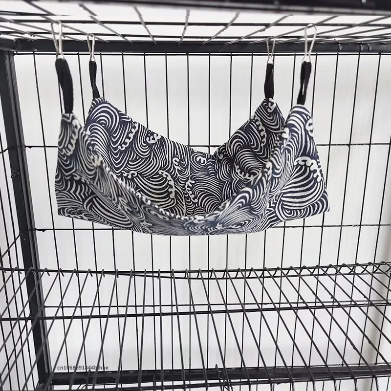 Pet Hammock Warm Plush Small Animal Double-layer Thicken Sleeping Bag Nest For Rats Squirrels Hanging Cage House