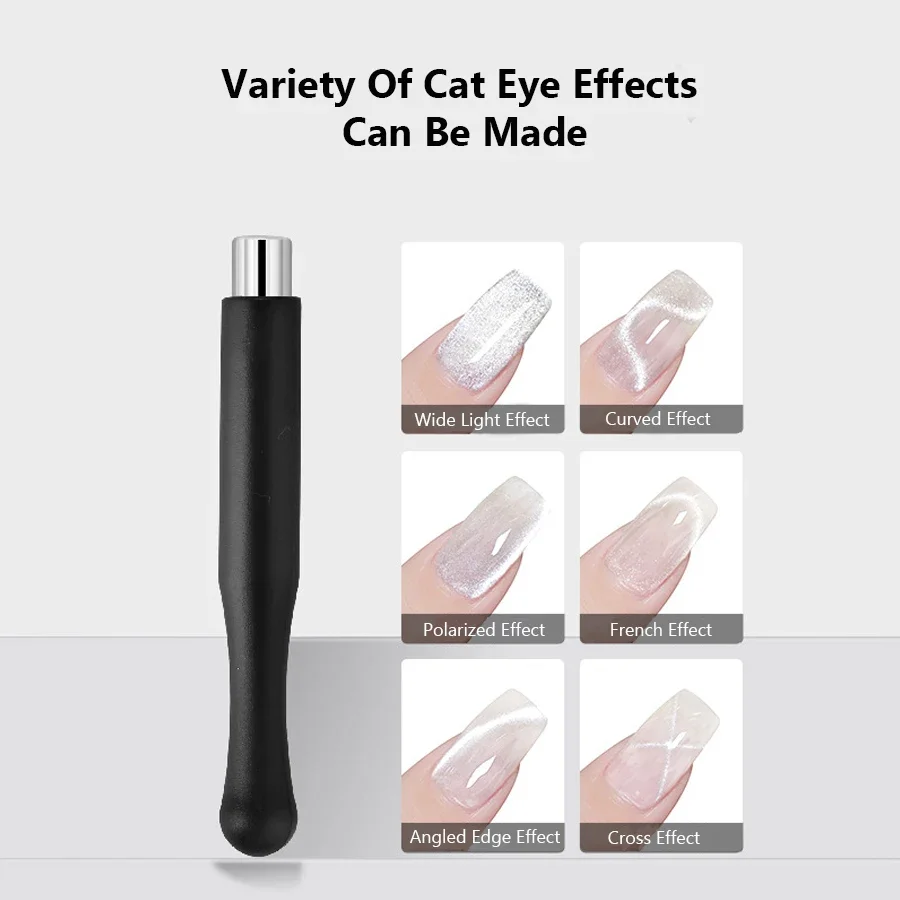 Black Silicone Cylinder Magnet for Gel Polish Strong Magnetic Effect Nail Art Design Tool Cat Eye Effect