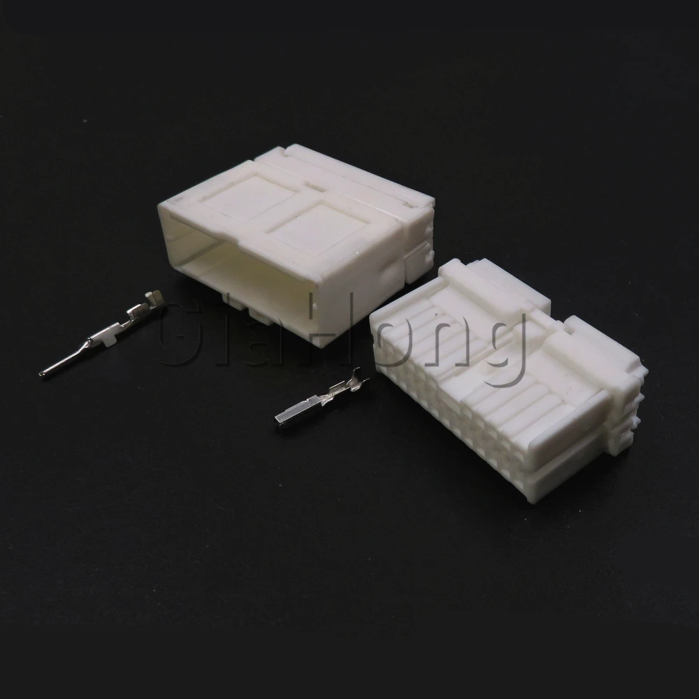 

1 Set 24 Ways MG653033 Automobile Wiring Terminal Socket 1123364-1 Car Unsealed Plug 1123387-1 Auto Male Female Connector