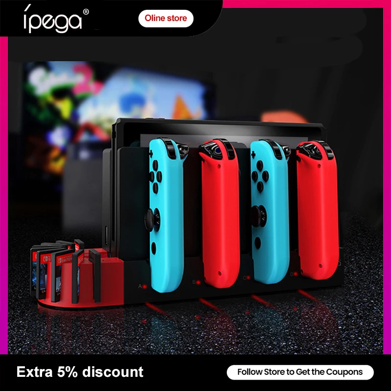 Per Nintendo Switch Base Di Ricarica Controller Joy Con Led Charger Dock N-Switch Accessori Joycon Stand