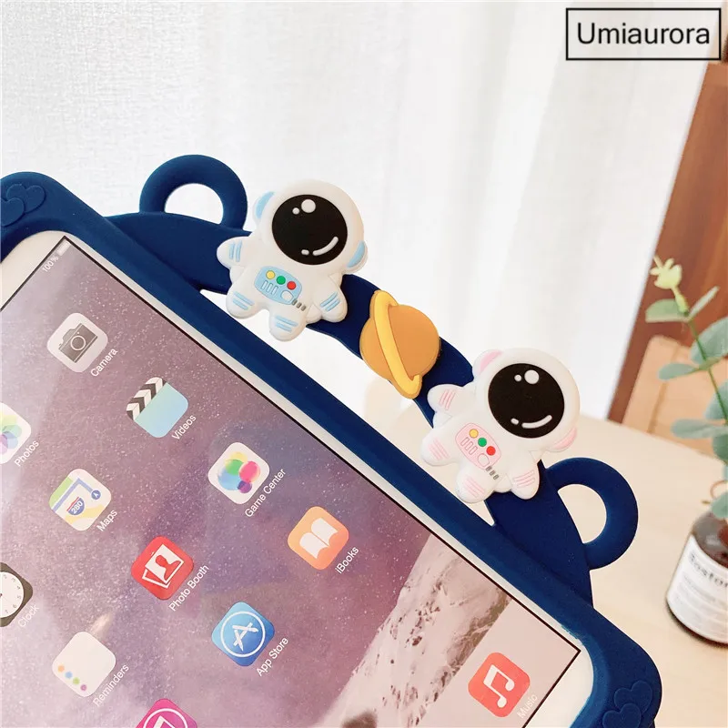 dos Desenhos Animados Silicone Tampa do Suporte para o Ipad 7th 8th 9th 10.2 2023 Mini 9.7 Pro 10.5 11 10.9 Tablet Case Shell ar Funda Crianças - Imagem 5