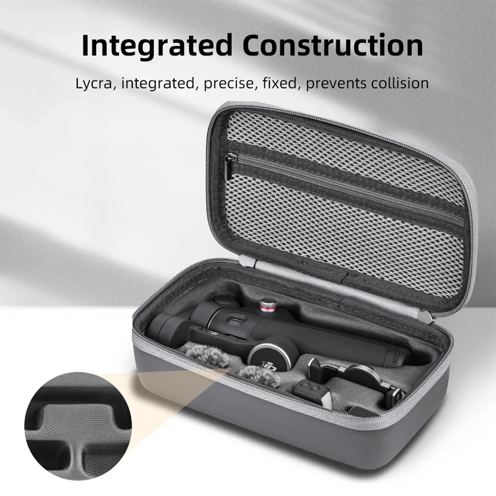 For DJI Osmo Mobile 7/7 Pro Carrying Case Portable Storage Bag Waterproof Travel Case with Mesh Pocket Handheld Gimbal Accessory