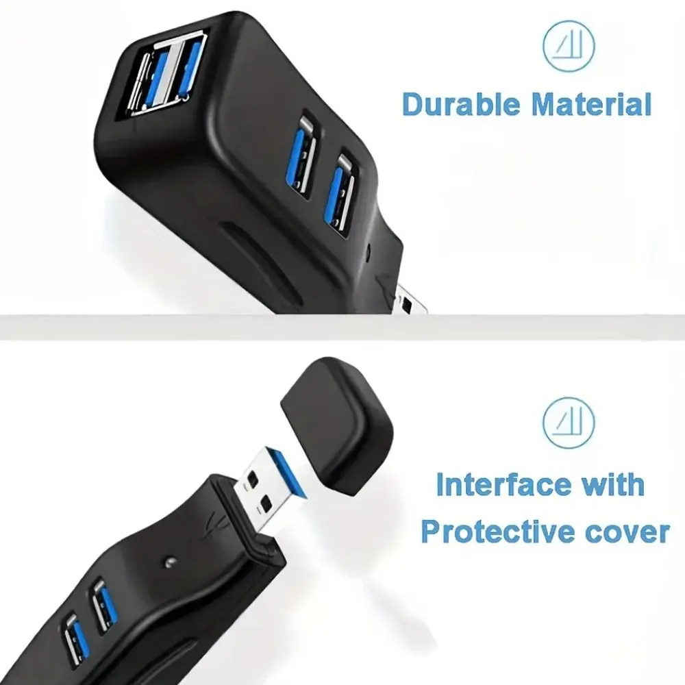 고속 4포트 USB 3.0 허브 U 디스크 리딩 어댑터 액세서리 USB-C 어댑터 미니 사이즈 확장기 스플리터 박스 PC 연결