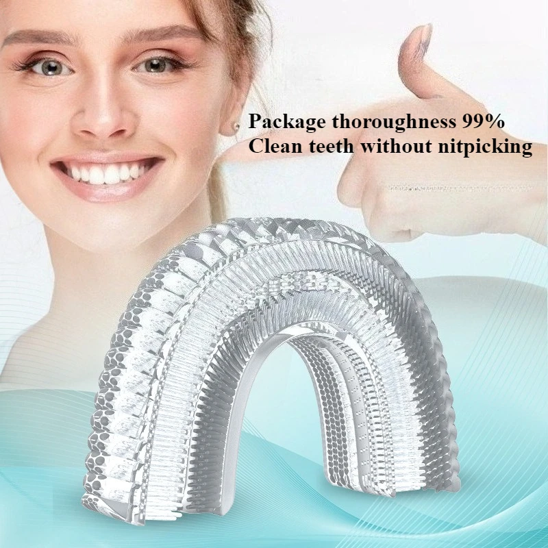 Lazy U-shaped Electric Teeth U-shaped Silicone Teeth Cleaning Brush MouthElectric Toothbrush Replacement Head