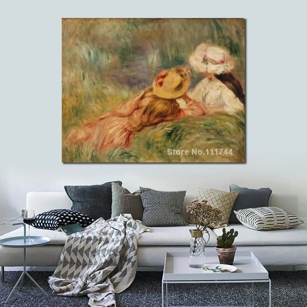 

Французский импрессионисты, молодые девушки по воде C, Пьер Аугуст Ренуар, картина маслом, воспроизведение, высокое качество, ручная роспись