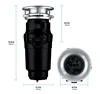 Titan 1/2 HP Garbage Disposal Featuring Bio Shield, Attached Power Cord, Continuous Feed 10-US-TN-560-3B 2