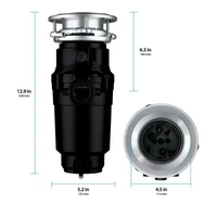 Titan 1/2 HP Garbage Disposal Featuring Bio Shield, Attached Power Cord, Continuous Feed 10-US-TN-560-3B 2