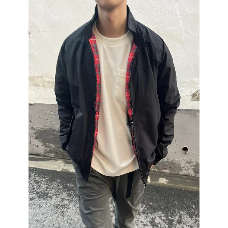 American High Street Retro Harrington Workwear Jacket Spring and Autumn2024New Casual Versatile Stand Collar Jacket 5