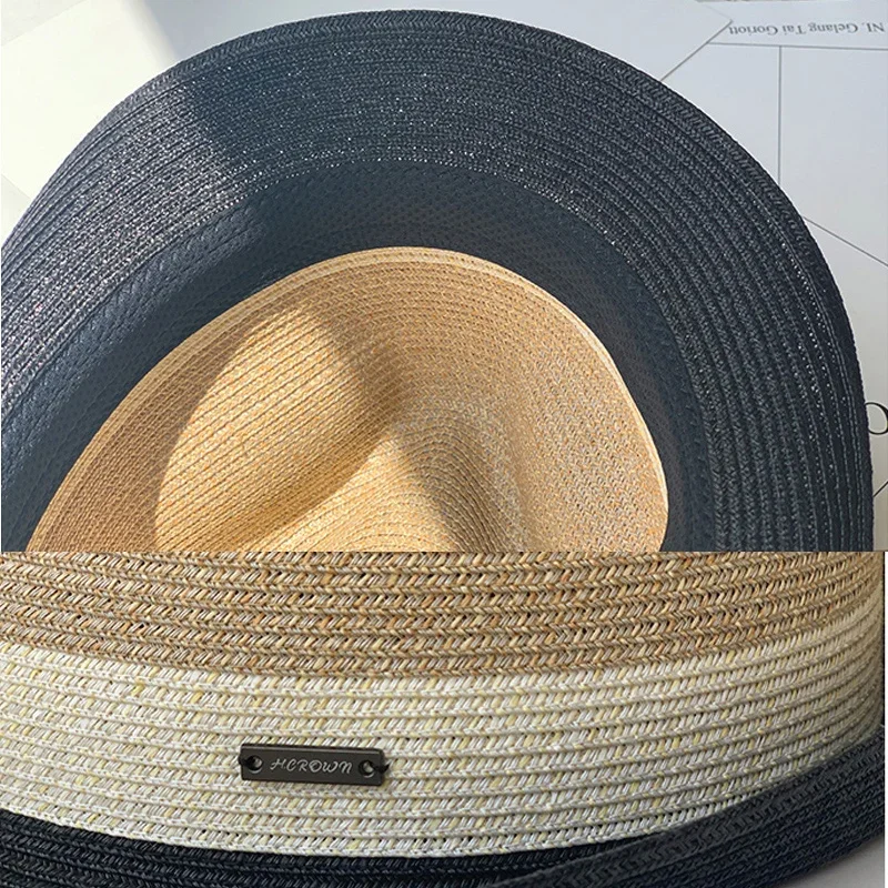 Unisex Jazz Straw Hat Men's Sun Hat Summer Outdoor Travel Fashion