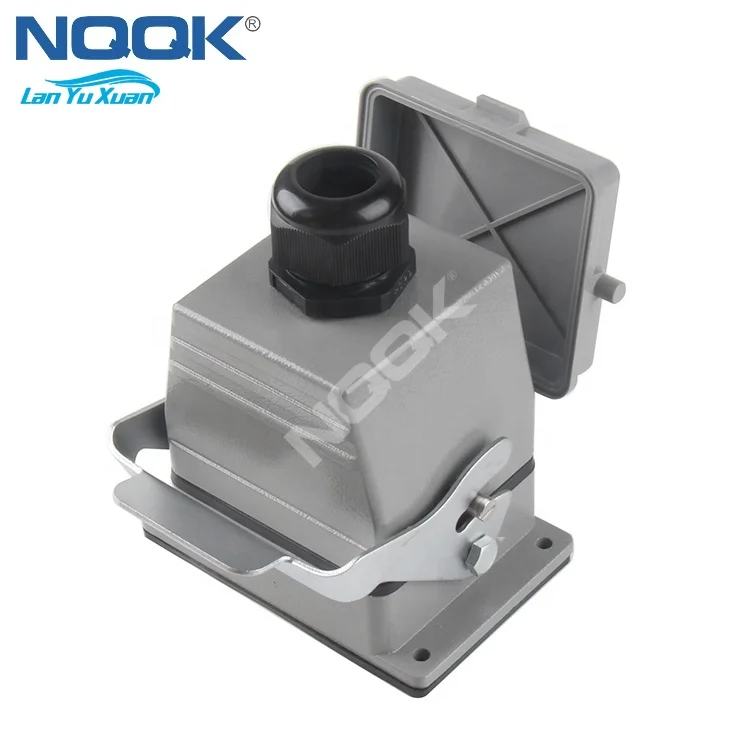 

HDC-HE-032-02DB 16A 32 pin industrial rectangular waterproof plug NQQK Heavy Duty Connector