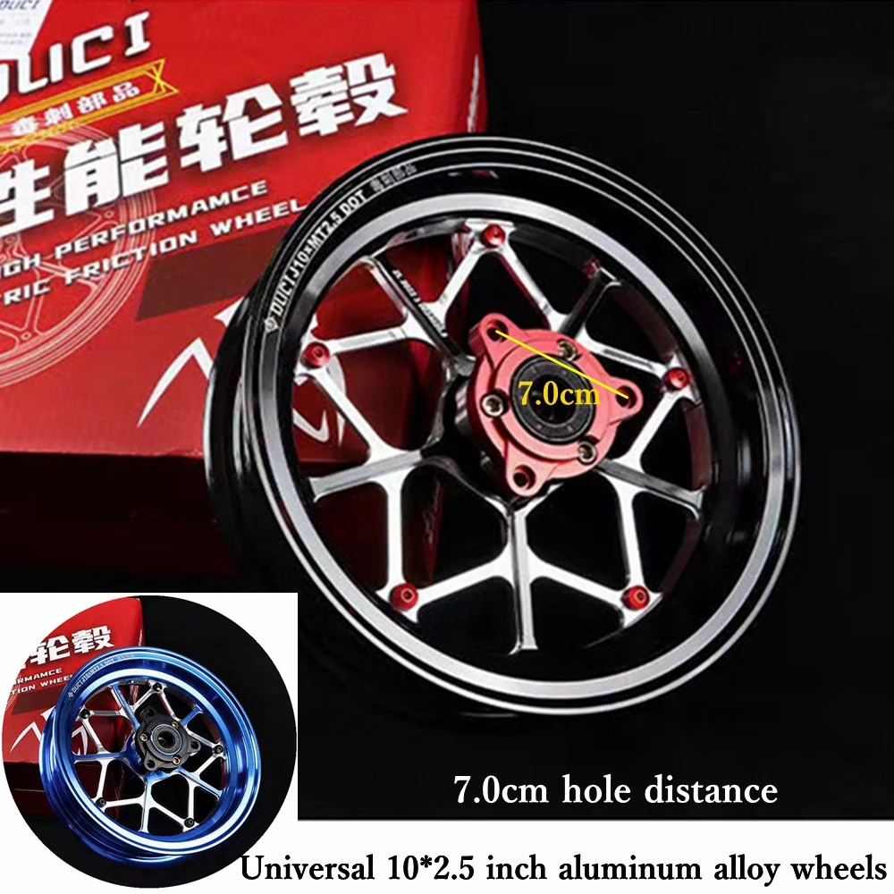 Moto Modifica Ruote Anteriori Cerchi 10*2.5 Pollici Ruota In Alluminio Universale Per Honda Yamaha Scooter Rsz Ube Niu U1/U +/Uqi/M2/Ms/M +