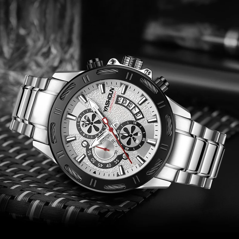 Men's Watches Luxury Gold Business Classic Clock Sport Waterproof Stainless Steel Band Wristwatches Analog Quartz Watches