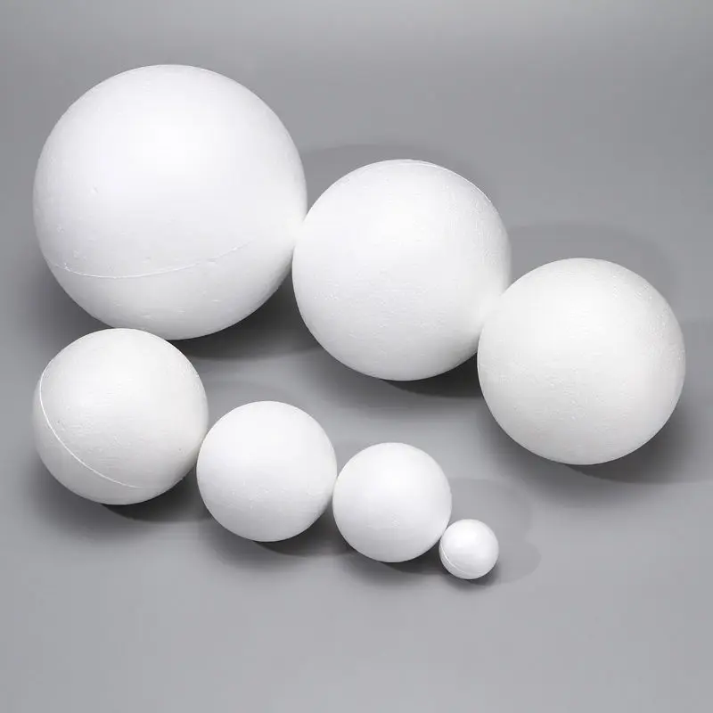 thumbnail image 1 of 1 pieza de bolas de espuma de poliestireno expandido para modelado, color blanco, para fiestas, Navidad, manualidades, decoración para el hogar, bodas, 30 cm, 1 of 4
