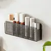 Makeup Wall Organizer Waterproof Cutout Wall-mounted Makeup Organizer Transparent Cosmetics Tray Home Organization Bin 4