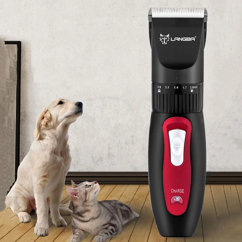 

Professional Dog Hair Clipper Electrical Grooming Trimmer for Pets USB Rechargeable Shaver Low Decibel Animals Haircut Machine