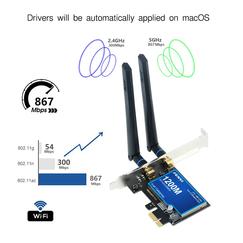 airdrop pci-e adaptador sem fio de rede