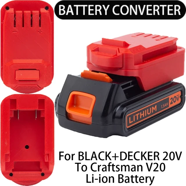 Black Decker 20v Battery Adapter Dewalt  Battery Convert Adapter Black  Decker - Power Tool Accessories - Aliexpress